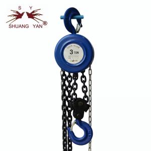 China Round Manual Lifting Chain Hoist Cheapest Type Double-Chain 3T*3M HSZ factory