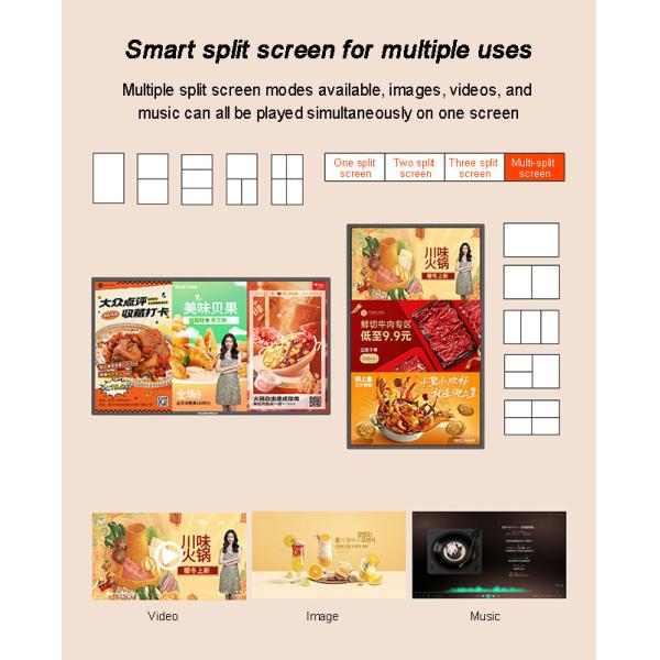 High Resolution High Brightness 21.5 Inch Digital Signage Advertising Estate Agent Window Display