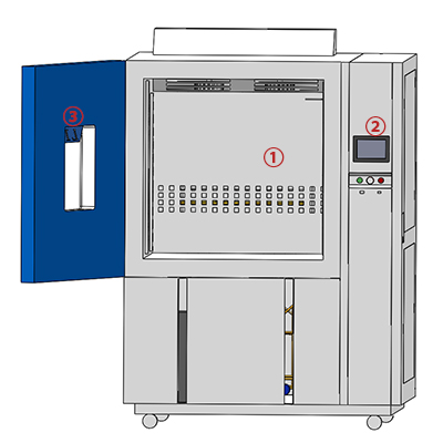 LCD Touch Screen 500L Humidity Test Chamber Programmable