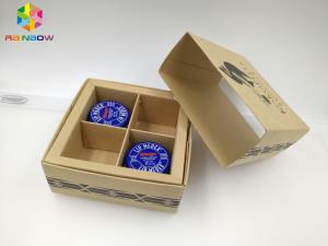 PVC / Kraft Custom Printed Paper Boxes , Gift Box Packaging With Transparent Window