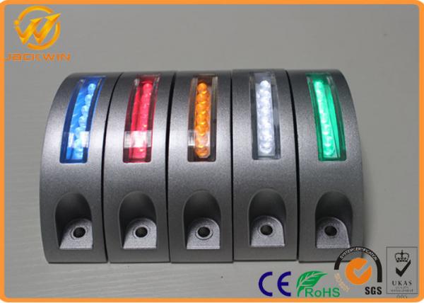 China High Brightness 6 PCS LED Aluminium Road Studs With Red / Blue / Green Color , CE ROHS factory