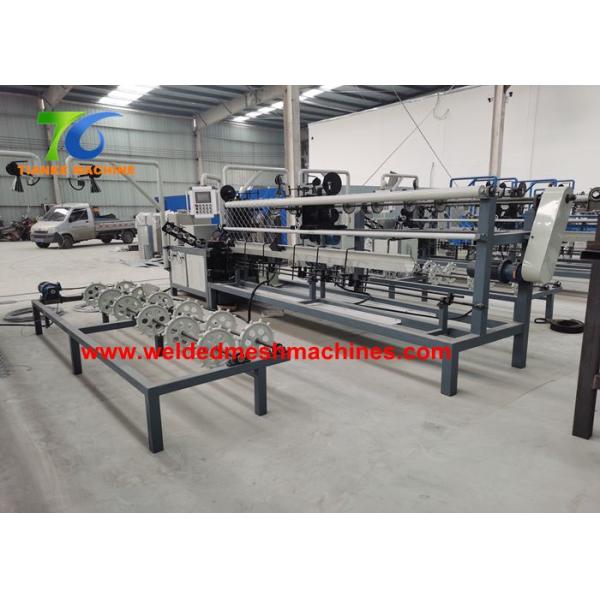 Galvanized Wire 4m Width Servo Motor Diamond Mesh Machine
