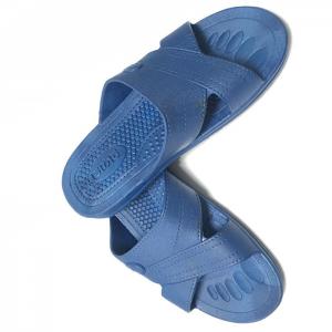 China Anti static ESD Slipper Cross Type SPU Material Color Blue Black White w/ESD Logo on sale