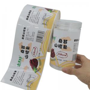 China Customized Offset Printing Vinyl Stickers Roll For Food Container factory