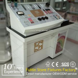 China wholesale cosmetic display cabinet and showcase /wood makeup cabinet factory