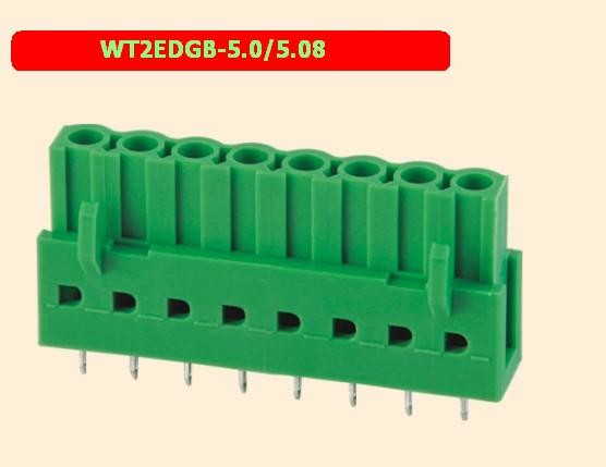 Stable 300V Pluggable PCB Terminal Block 5.0 / 5.08 Mm Connector
