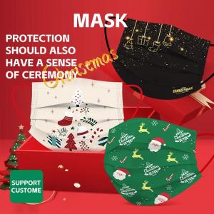 China Face Mask, Disposable Mask, Christmas Gifts Christmas Cartoon Maskes Holiday Party Supplies Men And Women Free Sample factory
