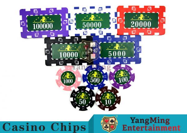 China Translucent Marco Style Casino Poker Chip Set With Crystal Clear Texture factory