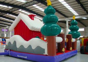 China Merry Christmas New Inflatable Santa Claus Bouncer House For Kids Playground factory