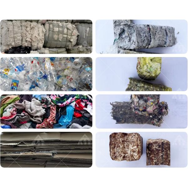 RDF Briquette Press Machine for Waste Textile and Cardboard