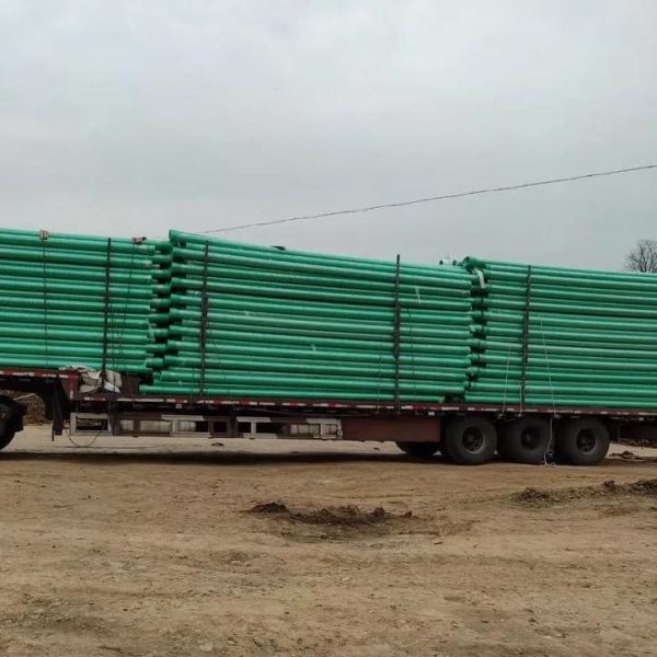 Black Lightweight FRP Pipe With Printed Flange
