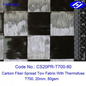China Ultra Light Carbon Fiber Weave T700 20MM Wide 80GSM Spread Tow Carbon Fiber factory