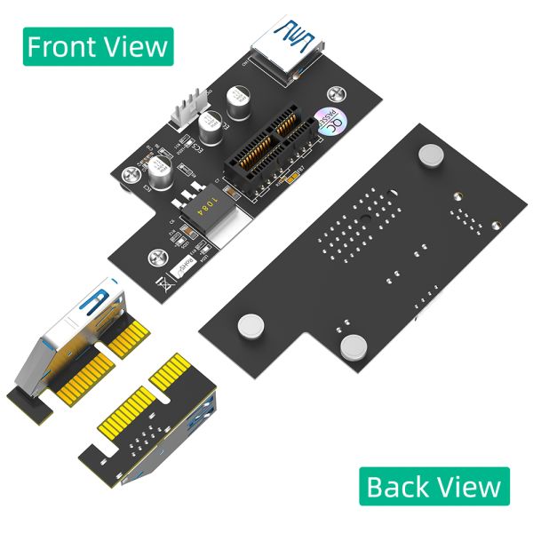 PCI-E 1X to 16X Riser Card Extender 22cm with Magnetic Foot Pads