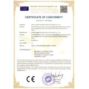 Anhui Liangzhi Energy Saving Technology Co., Ltd. Certifications
