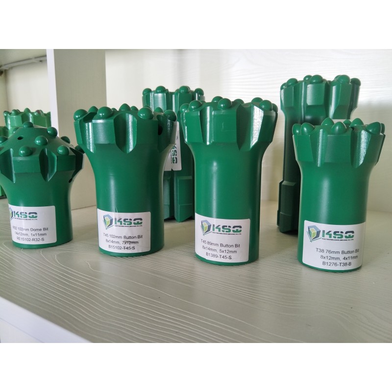 Spherical Rock Drilling Thread Button Drill Bit / Impact Drill Bit For Tunneling
