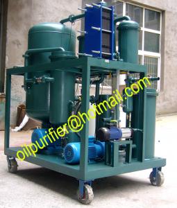 China Vacuum Oil Purification Machine for Used Lubricant Oil Filtration and Oil Filtering Cart factory