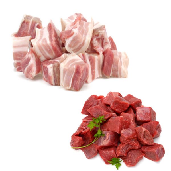 Large In-Feed Commercial Pork Belly Meat Cube Cutting Machine For Meat Processor