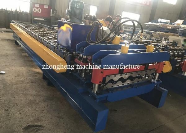 China PPGI Steel Roof Panel Roll Forming Machine / Corrugated Sheet Roll Forming Machine factory