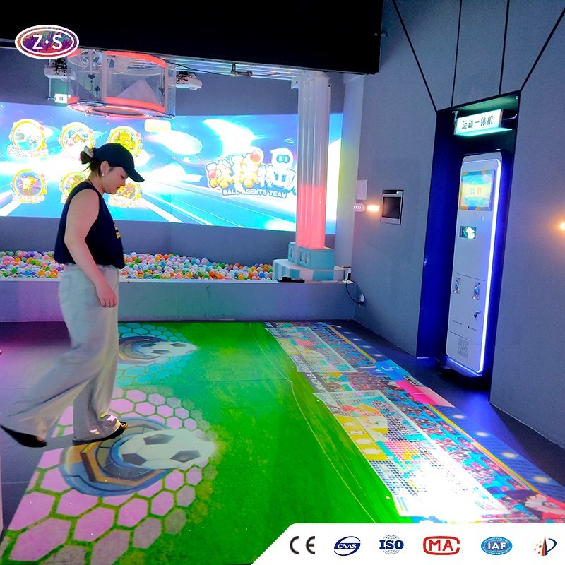 China Interactive Learning Playground Compact Motion Sensing Floor Games Solution factory