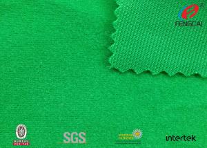 China Green Colour Brushed Polyester Tricot Knit Fabric For Snooker Table 150CM Width factory