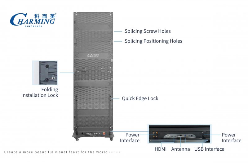 Mobile App Controlled Indoor LED Video Wall with Wireless Program Publishing and Front Maintenance