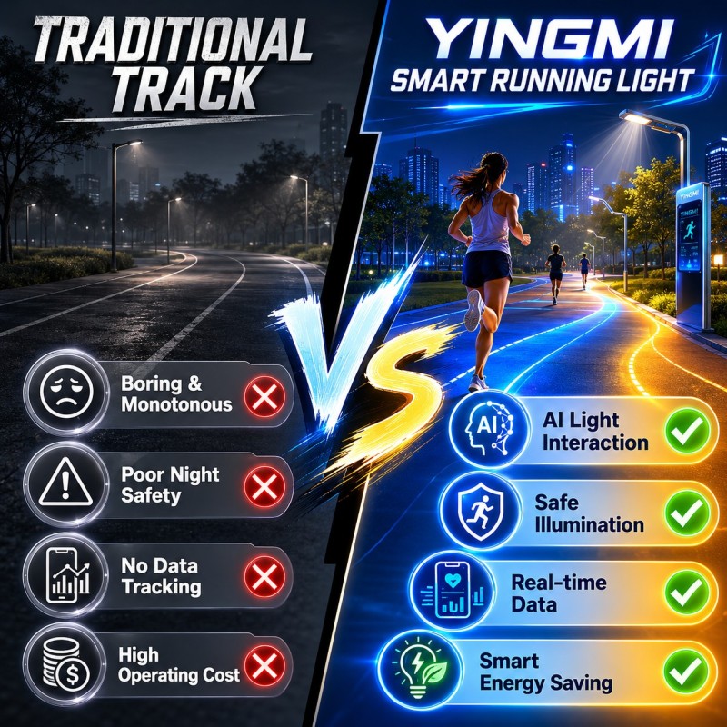 Interactive running trail lights