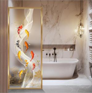 China Animal Glass Stainless Steel Screen Partition Entrance Decoration Villa Club Wall Background on sale
