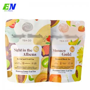 China Resealable Plastic Foils Tea Packaging Bag Recyclable With Zipper factory