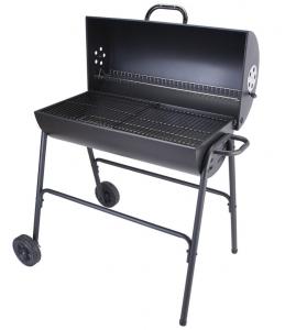 China Outdoor Barbecue Trolley Charcoal Smoker BBQ Grill With Powder Coating Surface factory