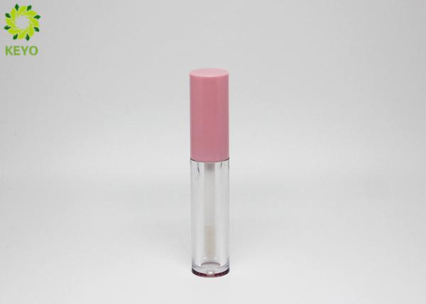 China Custom Empty Lipgloss Containers Transparent Round Shape With Brush factory