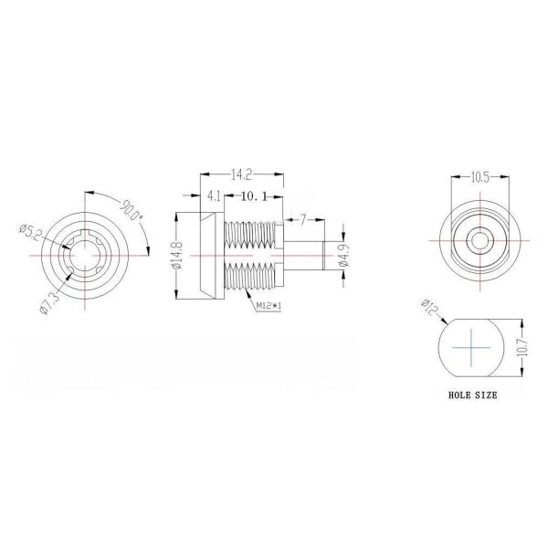 Push in Locks Cylinder Push in Locks Small Cylinder Push in Locks
