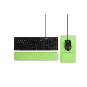Ergonomic design cooling gel-infused memory foam wrist rest for the full size
