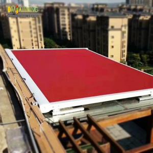 China Motorized Skylight Retractable Roof Awning Roof Sunshade Retractable Awnings on sale