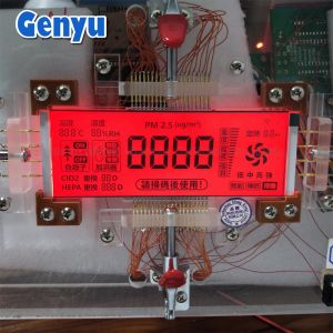 5.0V 4 Ditig HTN Segmented LCD Display RGB Backlight Color Used In Air Purifier