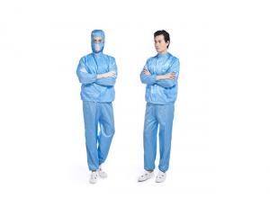 China Work 130g 100D Cleanroom Smock Jumpsuit Workwear Coverall Antistatic Lab Coat on sale