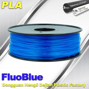 China Fluorescent Blue 3D Printer Filament  PLA 1.75mm / 3.00mm 1.0KG / roll For Markerbot factory