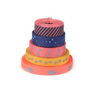 China Custom Elastic Polyester Jacquard Webbing Tape Elastic Polypropylene Coated Dog Leash on sale