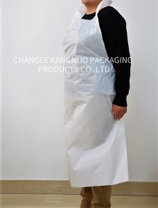 China Flat Disposable Medical Aprons , Waterproof White Disposable Aprons Long Life on sale