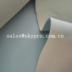 China Waterproof 2.5mm neoprene fabric roll two sides double coated white black lycra fabric factory