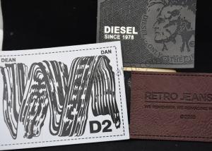 China Debossed PU PVC Custom Leather Labels For Handmade Items on sale