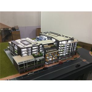 3D Modern House Model , Miniature Architectural Models With Led Light