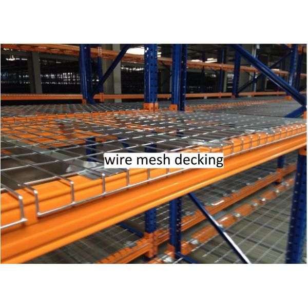 Galvanized Welded Wire Mesh Decking Storage Racking Mesh Decks With 4 Reinforces