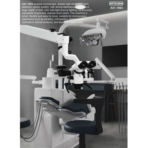 A41.1904 OPTO-EDU Dental Operating Microscope One Head 0-200° Manual Step 4.7x~12.6x
