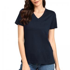 China Wholesale 100% Cotton Customized Logo Printed Blank t shirts Plain Women T Shirt factory