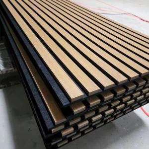 China Akupanel Wood Veneer Slat Acoustic Soundproof Wall Panels For Home Office factory