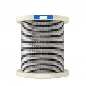 China 400FT Multifunction Cord for Deck Guides Non-Alloy 316 Stainless Steel Cable 7x7 1/8 inch on sale