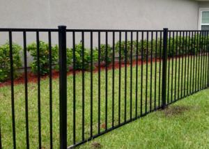 China Residential Black Wrought Iron Fence Panels For Flat Top 1000mm - 2400mm Length on sale