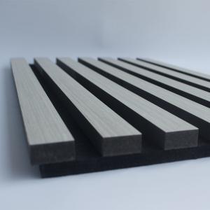 China Black Colour Fireproof Wooden Wall Slat Panels For Hotel Room factory