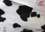 Black And White Shiny Velvet Cloth Material , Brushed Poly Velvet Fabric 150CM