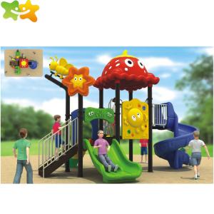 China Funny Play Kids Playground Equipment / Kindergarten Toddlers Plastic Slide on sale
